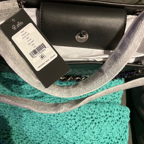 Karl Lagerfeld Paris Savoie Monagram Leather Tote Nwt - Picture 4 of 11